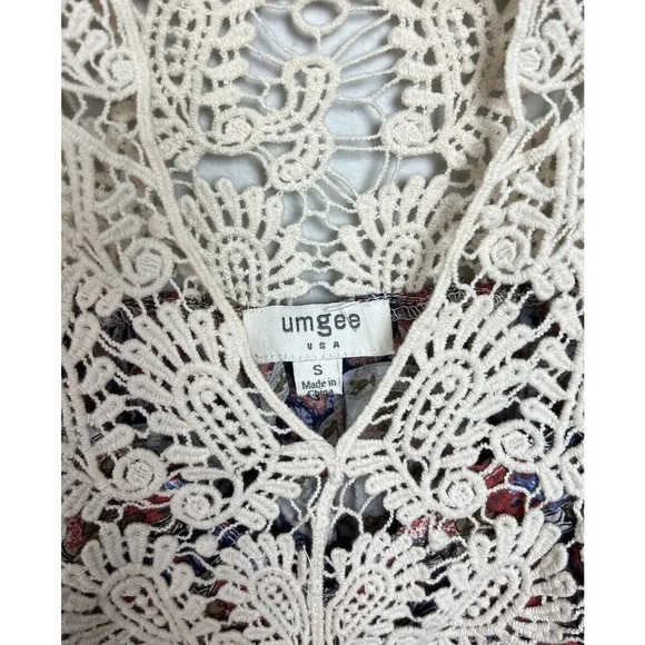 Umgee Sleeveless Tunic Top/Dress Lace Size Small Cotton Blend Women’s C3184 - Picture 3 of 6